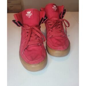 Supra FTWR CO Vaider S28274 Hightop Shoes Red Men's Size 10 Skater